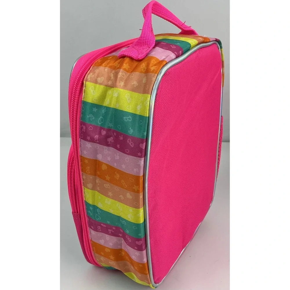 Barbie Rainbow Sequin Insulated Lunch Box Bag‎ Pink New with Tags Girls Kids